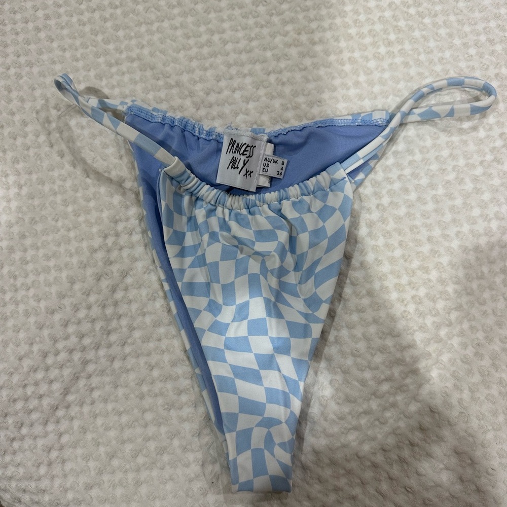 Princess Polly Blue and White Checkered Bikini - Picture 3 of 6